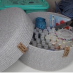 Фото из отзыва к Шнур вязаный 5 мм серый светлый с сердечником