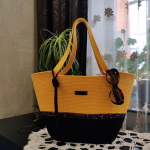 Фото из отзыва к Шнур плетёный 5 мм горчичный светлый с сердечником