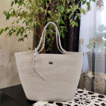 Фото из отзыва к Шнур вязаный 5 мм серый светлый с сердечником