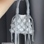 Фото из отзыва к Шнур плетёный 5 мм серый светлый с сердечником