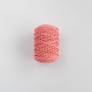 Трёхпрядная веревка 3 мм розовый персик