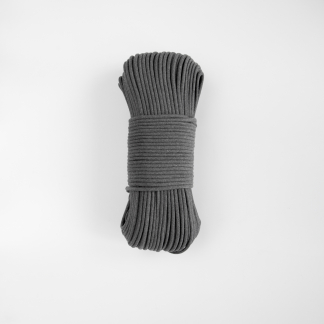 Шнур плетёный 5 мм графитовый с сердечником