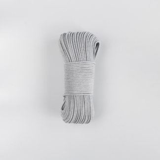 Шнур плетёный 5 мм с сердечником серый светлый
