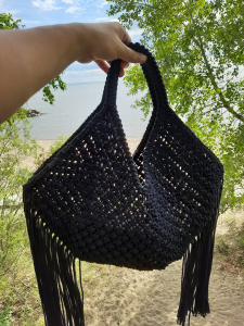 Фото из отзыва к Шнур плетёный 3 мм чёрный с сердечником