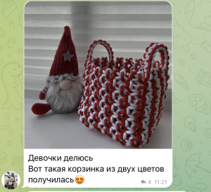 Фото из отзыва к Видео-урок Корзина макраме