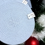 Фото из отзыва к Шнур вязаный 5 мм шоколадный (люрекс золото) с сердечником