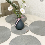 Фото из отзыва к Шнур вязаный 5 мм серый (люрекс золото) с сердечником