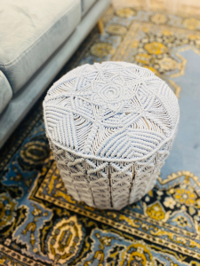 Фото из отзыва к Видео-урок Пуфик макраме