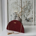 Фото из отзыва к Шнур вязаный 5 мм бордо (люрекс золото) с сердечником