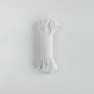 Шнур плетёный 3 мм с сердечником белый