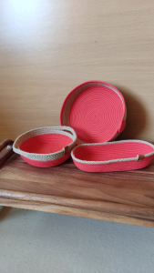 Фото из отзыва к Шнур плетёный 5 мм терракотовый с сердечником