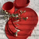 Фото из отзыва к Шнур плетёный 5 мм терракотовый с сердечником