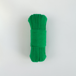 Шнур 5 мм вязаный с сердечником зелёный