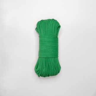 Шнур плетеный 5 мм зелёный с сердечником
