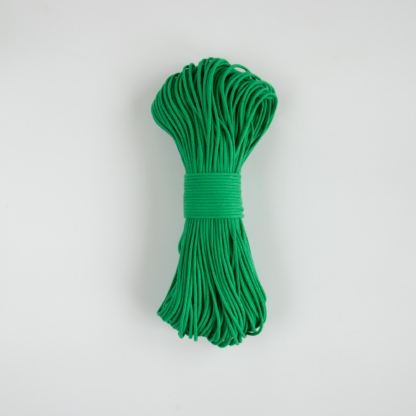 Шнур плетёный 3 мм зелёный с сердечником