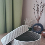 Фото из отзыва к Шнур плетёный 5 мм шалфей с сердечником