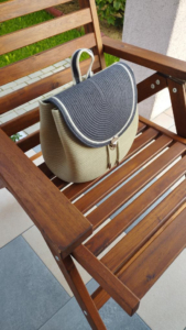 Фото из отзыва к Шнур плетёный 5 мм шалфей с сердечником