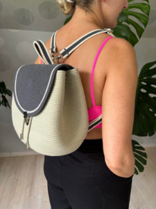 Фото из отзыва к Шнур плетёный 5 мм шалфей с сердечником