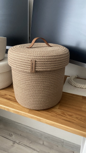 Фото из отзыва к Шнур вязаный жёсткий 8 мм джутовый цвет с сердечником