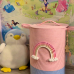 Фото из отзыва к Шнур вязаный жёсткий 8 мм пудровый с сердечником