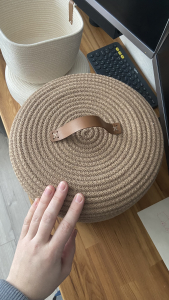 Фото из отзыва к Шнур вязаный жёсткий 8 мм джутовый цвет с сердечником