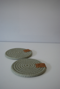 Фото из отзыва к Шнур вязаный жёсткий 8 мм шалфей с сердечником