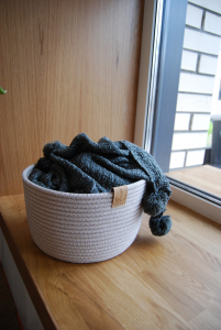 Фото из отзыва к Шнур вязаный жёсткий 8 мм лён с сердечником