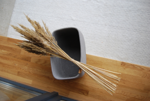 Фото из отзыва к Шнур вязаный жёсткий 8 мм серый тёплый с сердечником