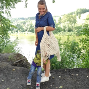 Фото из отзыва к Шнур плетёный 5 мм неокрашенный с сердечником