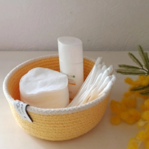 Фото из отзыва к Шнур вязаный 5 мм жёлтый с сердечником