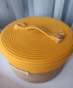 Фото из отзыва к Шнур плетёный 5 мм горчичный светлый с сердечником