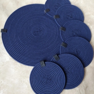 Фото из отзыва к Шнур плетёный 5 мм синий тёмный с сердечником