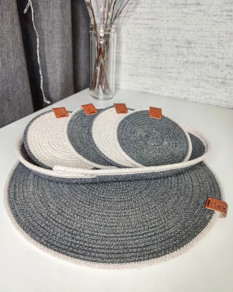 Шнур вязаный 5 мм графитовый с сердечником - w.ALL.s