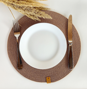 Фото из отзыва к Шнур вязаный 5 мм джутовый цвет с сердечником