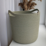 Фото из отзыва к Шнур вязаный жёсткий 8 мм шалфей с сердечником