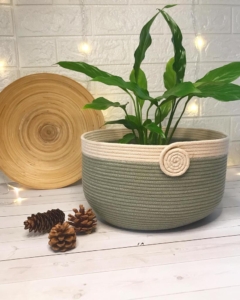 Фото из отзыва к Шнур плетёный 5 мм песочный с сердечником