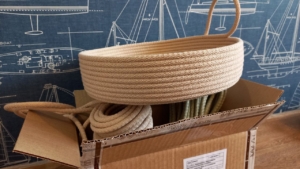 Фото из отзыва к Шнур вязаный жёсткий 8 мм песочный с сердечником