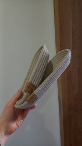 Фото из отзыва к Шнур вязаный жёсткий 8 мм лён с сердечником