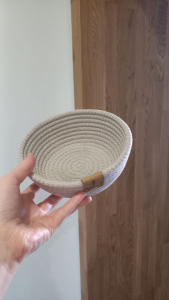 Фото из отзыва к Шнур вязаный жёсткий 8 мм лён с сердечником