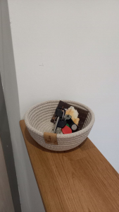 Фото из отзыва к Шнур вязаный жёсткий 8 мм лён с сердечником