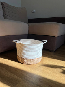 Фото из отзыва к Шнур вязаный жёсткий 8 мм молочный с сердечником