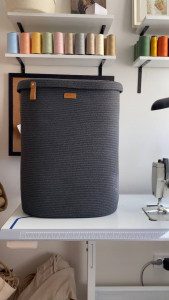 Фото из отзыва к Шнур вязаный жёсткий 8 мм графитовый с сердечником