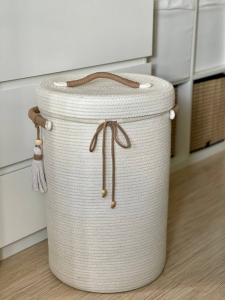 Фото из отзыва к Шнур вязаный жёсткий 8 мм молочный с сердечником