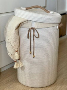 Фото из отзыва к Шнур вязаный жёсткий 8 мм молочный с сердечником