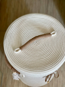 Фото из отзыва к Шнур вязаный жёсткий 8 мм молочный с сердечником