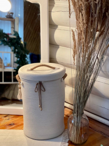 Фото из отзыва к Шнур вязаный жёсткий 8 мм молочный с сердечником