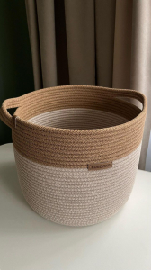 Фото из отзыва к Шнур вязаный жёсткий 8 мм лён с сердечником