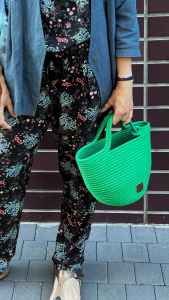 Фото из отзыва к Шнур вязаный жёсткий 8 мм зелёный с сердечником