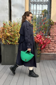 Фото из отзыва к Шнур вязаный жёсткий 8 мм зелёный с сердечником