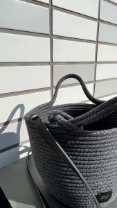 Фото из отзыва к Шнур вязаный жёсткий 8 мм графитовый с сердечником